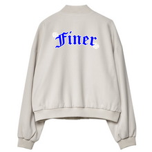 Load image into Gallery viewer, Cropped Cotton Finer Woman Bomber