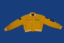 Load image into Gallery viewer, Pretty Poodle Wool Gold Varsity Jacket