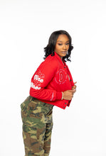 Load image into Gallery viewer, Cropped Cotton Devastating DST Bomber