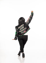 Load image into Gallery viewer, Cropped Phirst and Phinest Leather Varsity Jacket