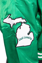 Load image into Gallery viewer, MSU Satin Bomber Jacket