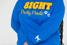 Load image into Gallery viewer, *PRE ORDER REOPENS 11.1 through 11.10* Pretty Poodle Number Chenille Crewneck (SEE POLICY)