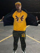 Load image into Gallery viewer, Gold Chenille Omega Psi Phi Hooks Crewneck