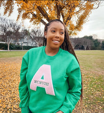 Load image into Gallery viewer, Classic A - MCMVIII Chenille Crewneck