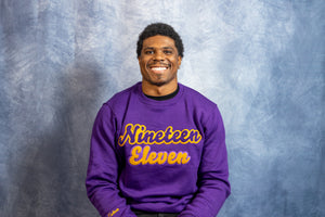 Purple Chenille Nineteen Eleven Crewneck