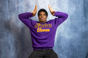 Purple Chenille Nineteen Eleven Crewneck