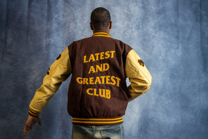 Latest and Greatest Club Leather Varsity Jacket