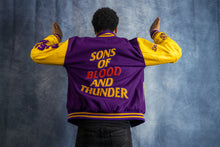 Load image into Gallery viewer, Sons of Blood and Thunder Leather Varsity Jacket
