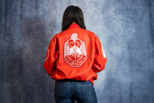 Load image into Gallery viewer, DST Crest Red Leather Varsity Jacket - Traditional Fit
