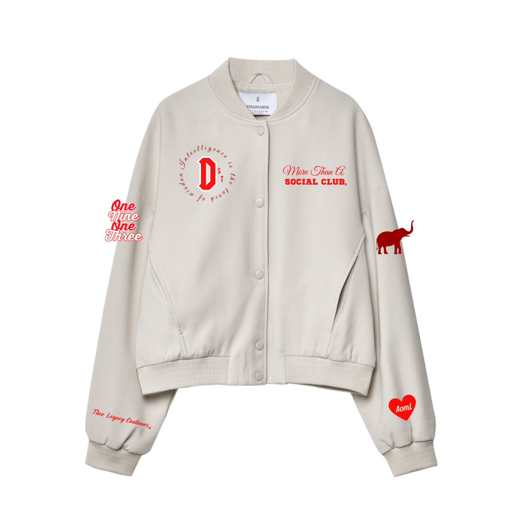 Cropped DST Cream Bomber