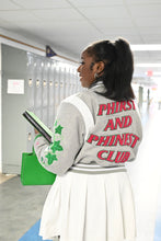 Load image into Gallery viewer, Phirst and Phinest Cropped Wool Varsity Jacket
