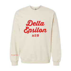 *PRE ORDER ONLY* Delta Epsilon Chenille Crewneck