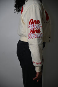 Cropped DST Cream Bomber