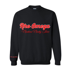 *PRE ORDER ONLY* Rho Omega Chenille Crewneck
