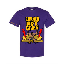 Load image into Gallery viewer, Purple Earned Not Given Omega Man tee

