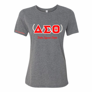 Heather Grey Delta Sigma Theta Pearl Relaxed Fit Tee
