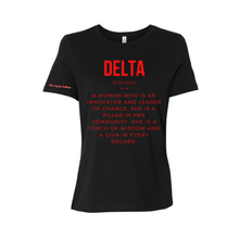 Load image into Gallery viewer, Black Delta Defined Relaxed Fit Tee

