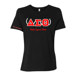 Black Delta Sigma Theta Pearl Relaxed Fit Tee