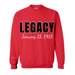 Red Legacy: January 13, 1913 Red Chenille Crewneck