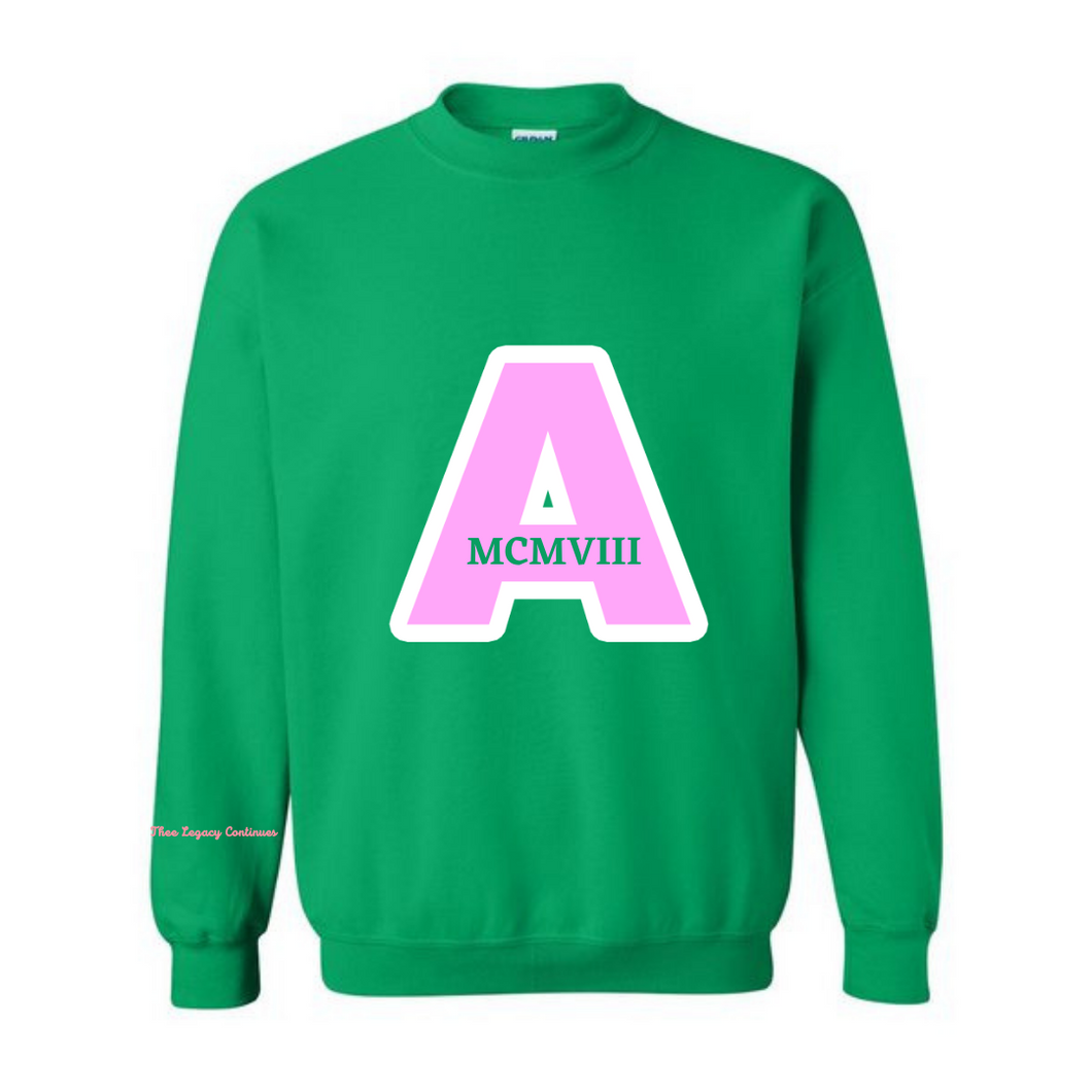 Classic A - MCMVIII Chenille Crewneck